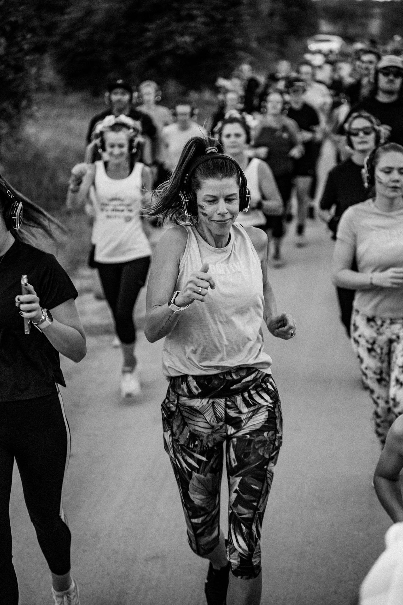 Kiloeaters supporters running together at a community event